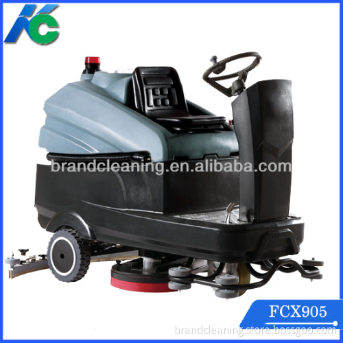 Ride on electrical floor polisher scrubber